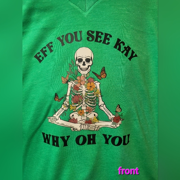 Tops - Yoda skeleton v neck size large t shirt